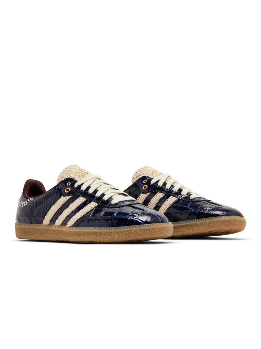 Wales Bonner adidas Men’s Samba Sneakers in Navy, Cream and Gum